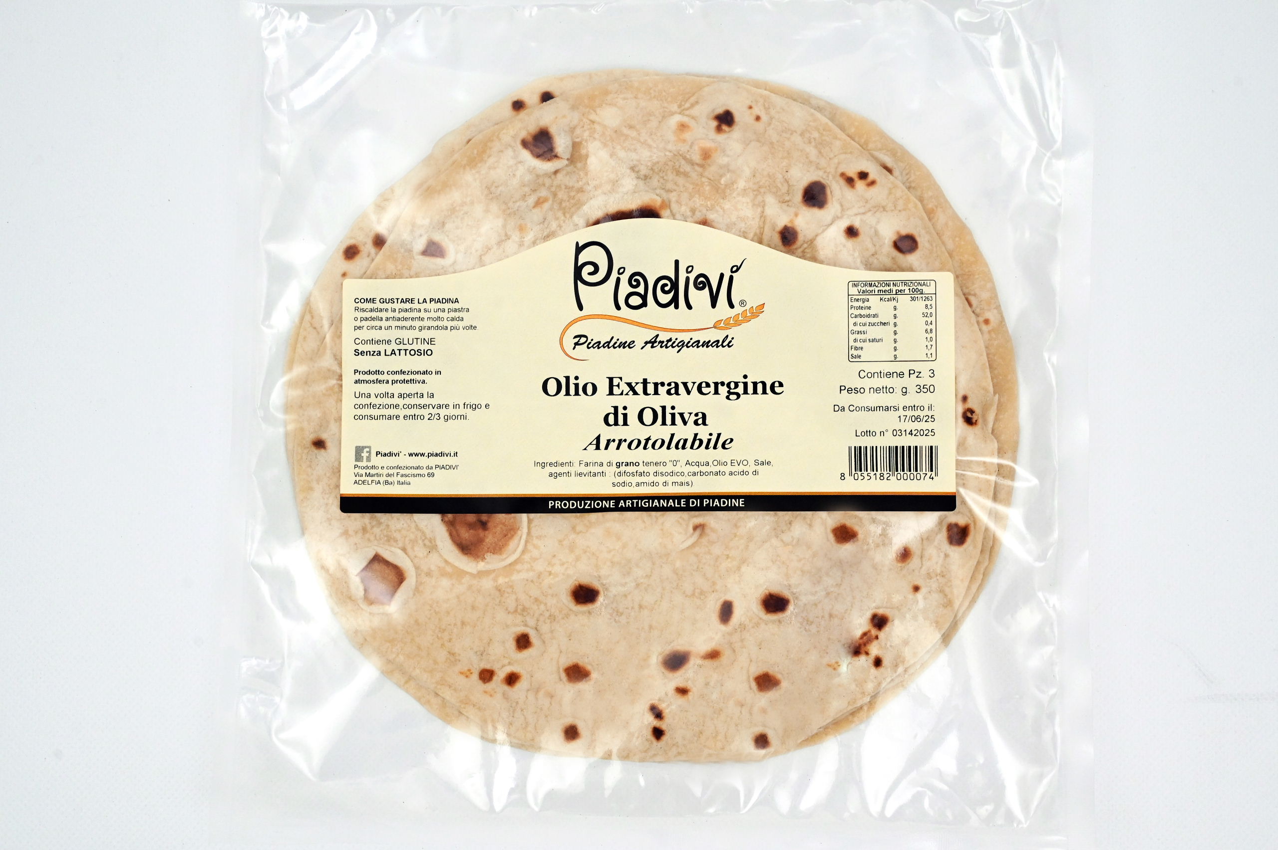Piadine all'olio d'oliva